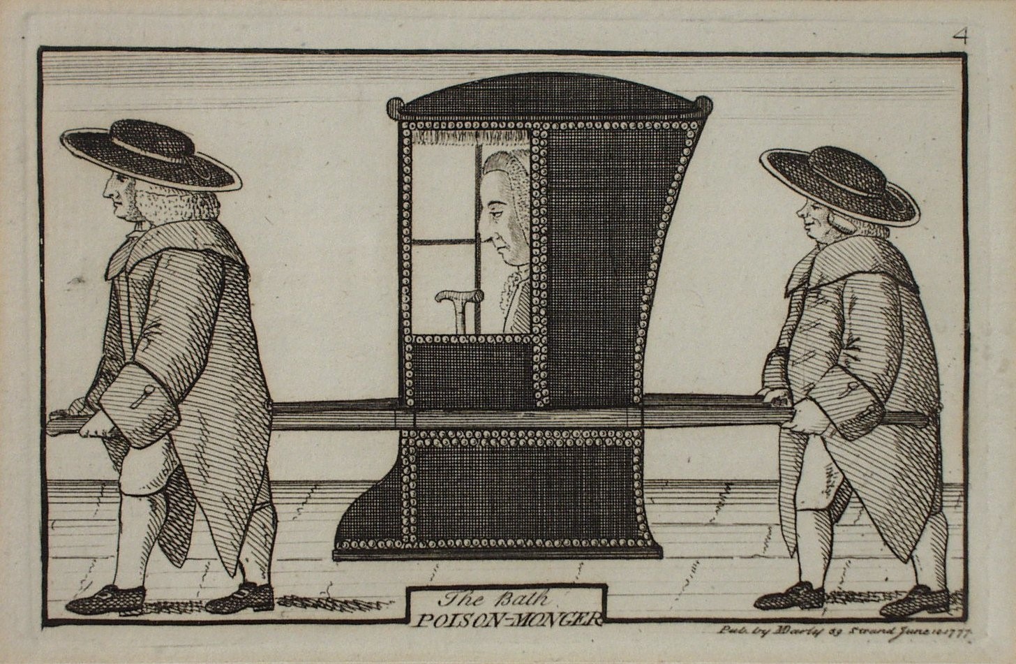The Bath poison monger. Print.  Darley. 1777